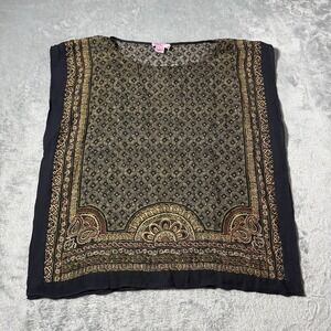 Calypso‎ St.Barth Sleeveless Boxy Boho Silk Top Womens Size 0 Oversized